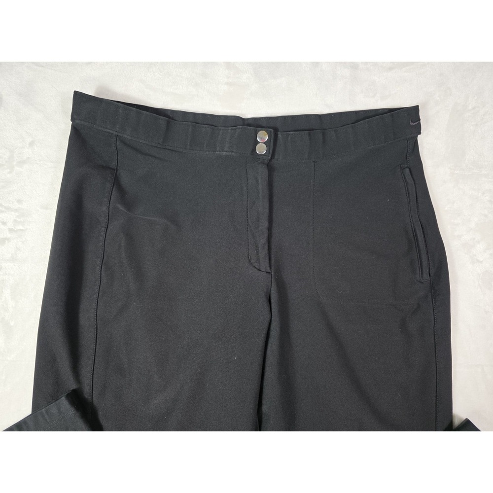 Nike Dri-FIT Stretch Wide Leg Pants Black Womens Size 6 Athletic Golf Career... - Picture 2 of 12